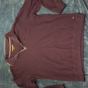 Stanley 1/4 zip heavy weight cotton long sleeve t shirt XXL